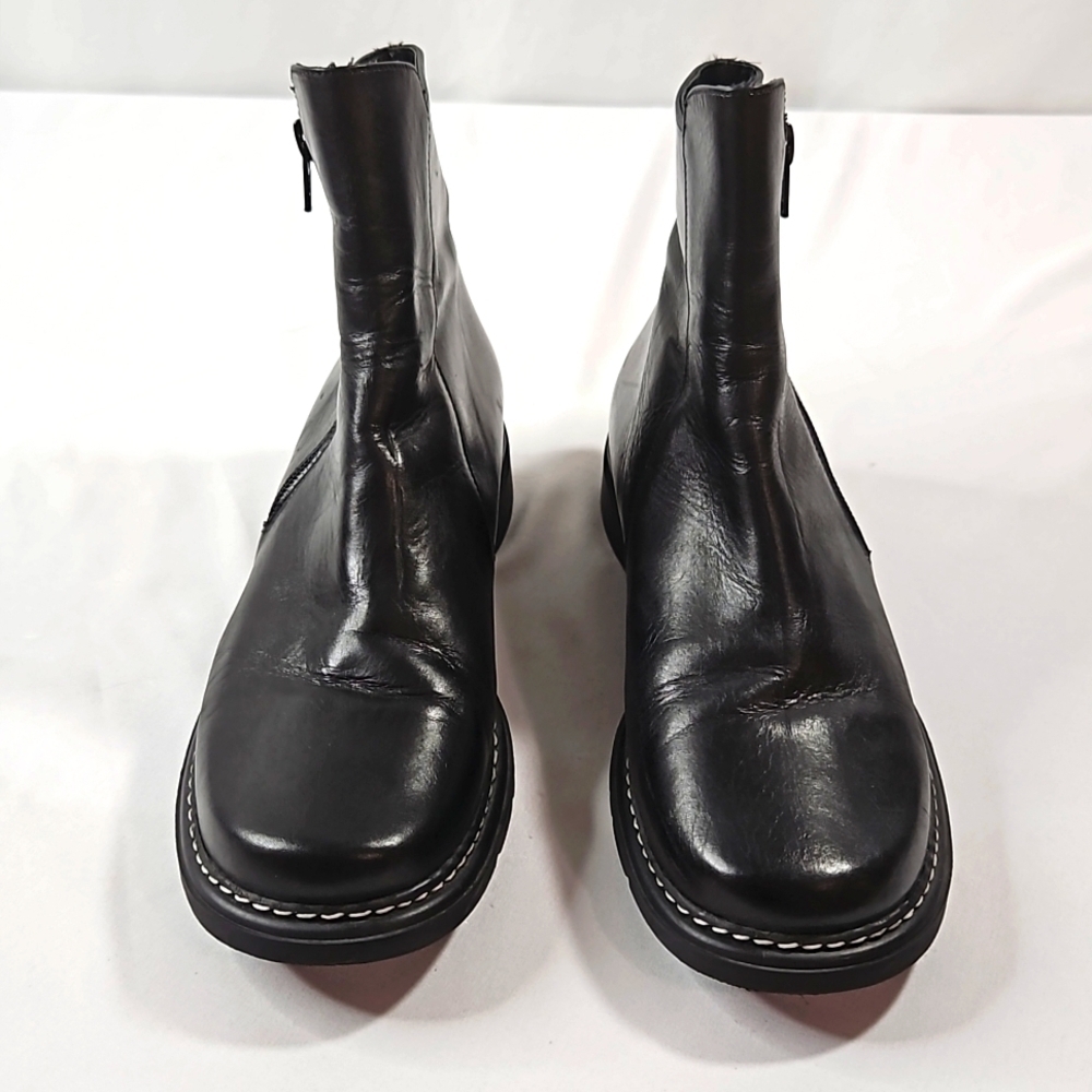 Kenneth Cole Reaction Black Leather Mens Boots Size 38 /6.5 - Picture 2 of 9